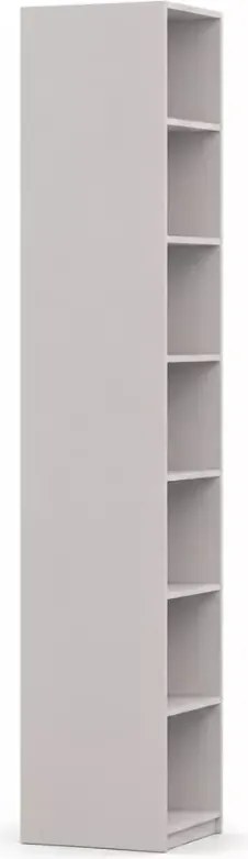 Regał otwarty Mayra 40 cm kaszmir – wąska biblioteczka z 7 półkami do salonu i biura