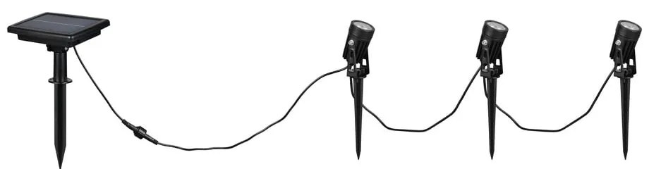 Lampa zewnętrzna wbijana LED solarna Obidos – Trio