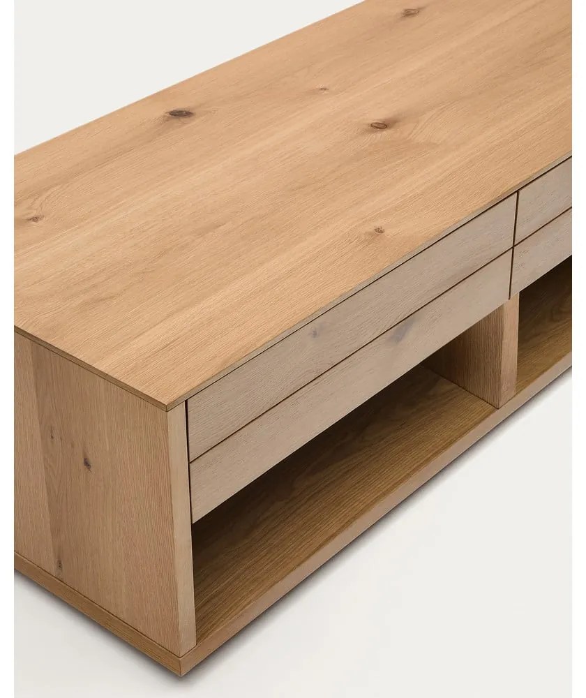 Stolik w dekorze dębu w naturalnym kolorze 60x140 cm Alguema – Kave Home