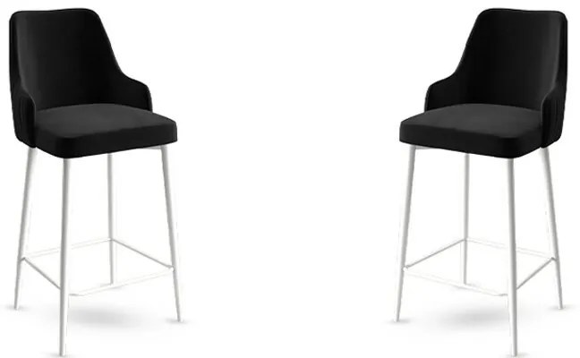 Zestaw krzeseł barowych Enox Black and White, 2szt., 2 szt.