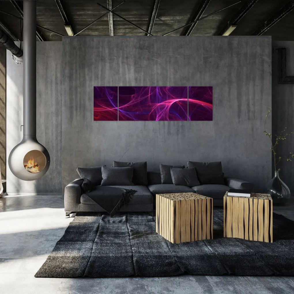 Abstrakcyjny obraz krzywych (170x50 cm)