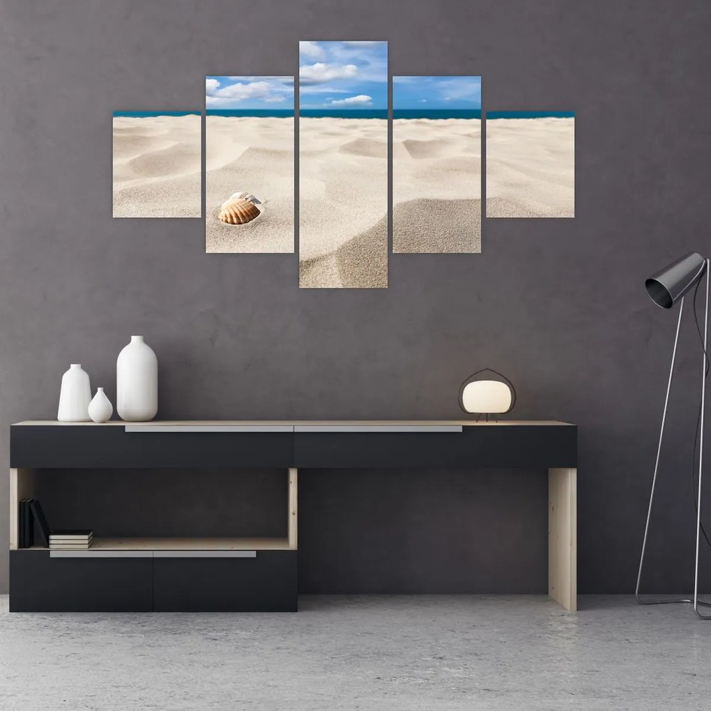 Obraz - Muszle na plaży (125x70 cm)