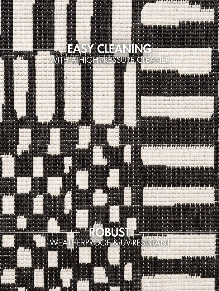 Czarno-kremowy dywan odpowiedni na zewnątrz 120x170 cm Haringey Barkham – Ted Baker