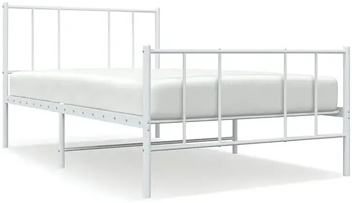 Białe metalowe łóżko pojedyncze 80x200 cm - Quzi
