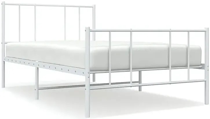 Białe metalowe łóżko pojedyncze 80x200 cm W5-K88