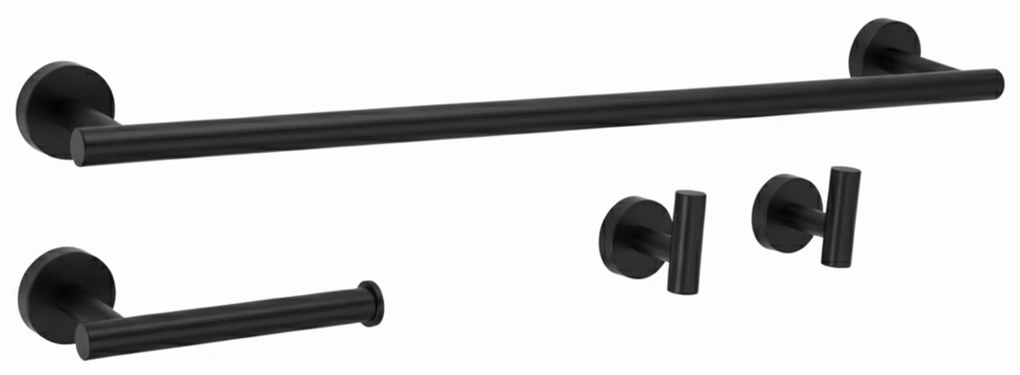 Zestaw akcesoriów łazienkowych Ari Czarny 4 elementy