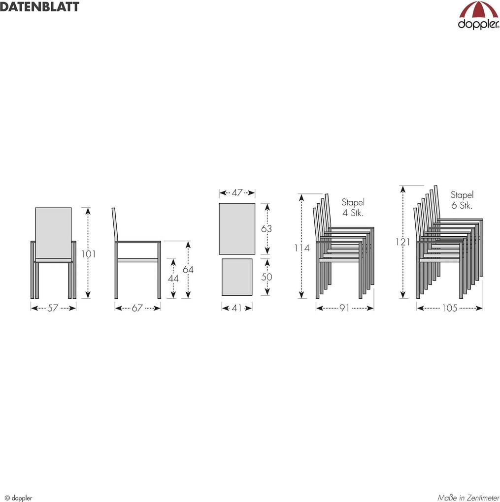 EXPERT - aluminiowe sztaplowane krzesło ogrodowe - Towar z drobną wadą (N526)