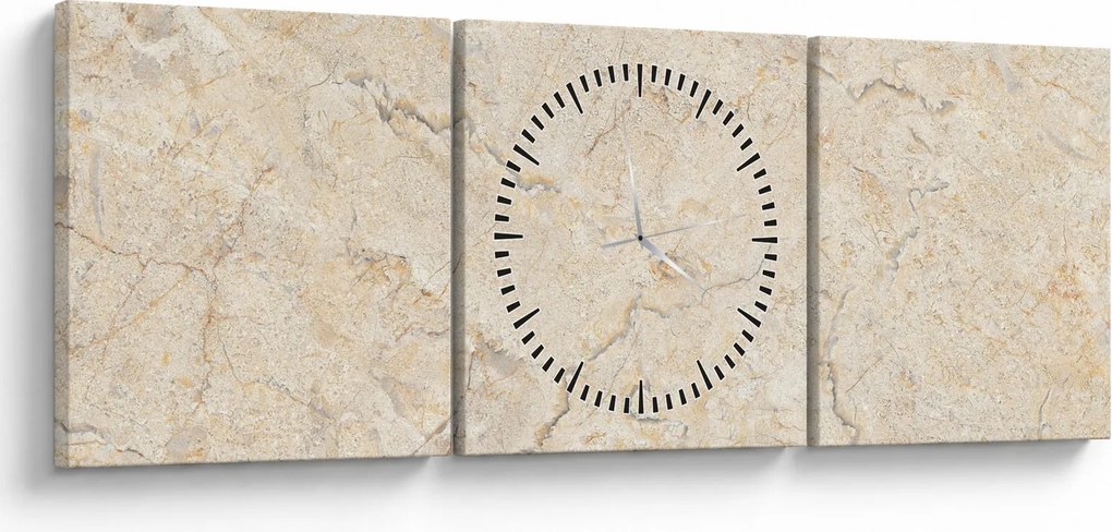 Obraz - Płyta marmurowa (z zegarem) (90x30 cm)