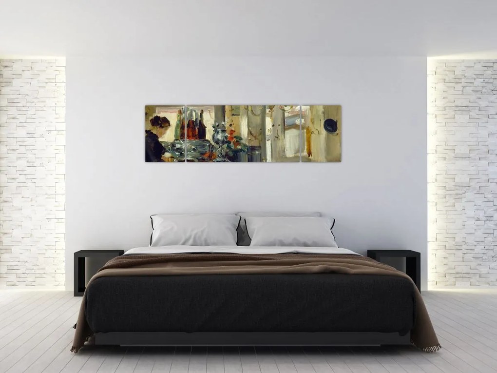 Obraz - Style of Edouard Manet, Bon Bock Cafe, reprodukcje (170x50 cm)