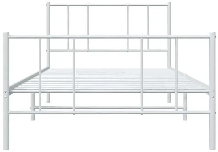 Białe metalowe łóżko pojedyncze 80x200 cm W5-K88