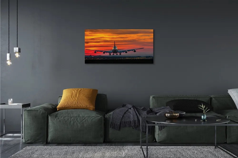 Zdjęcie na płótnie Lot o Zachodzie Słońca