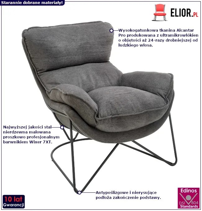 Industrialny fotel wypoczynkowy G0-E42