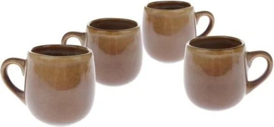 Brązowe ceramiczne kubki na espresso zestaw 4 szt. 100 ml – Dakls
