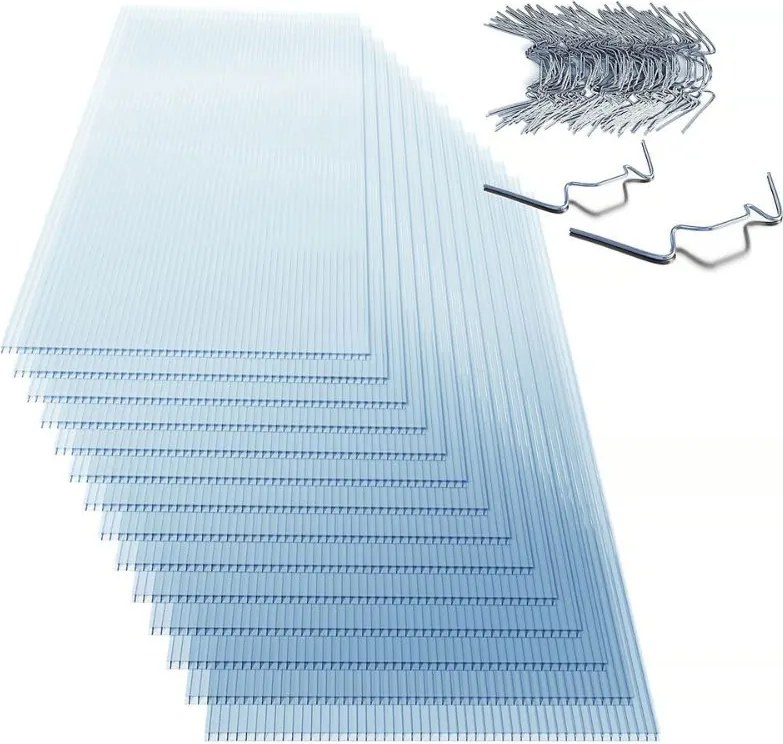 Poliwęglan komorowy MARK 6mm, 60,5x121x0,6cm, 10 szt., przezroczysta Jurhan