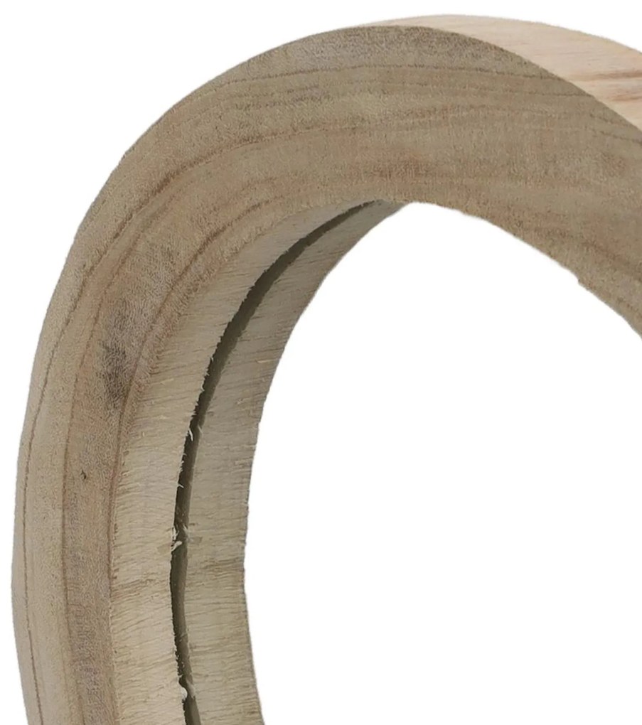 Lustro w drewnianej ramie Factory, 35 cm