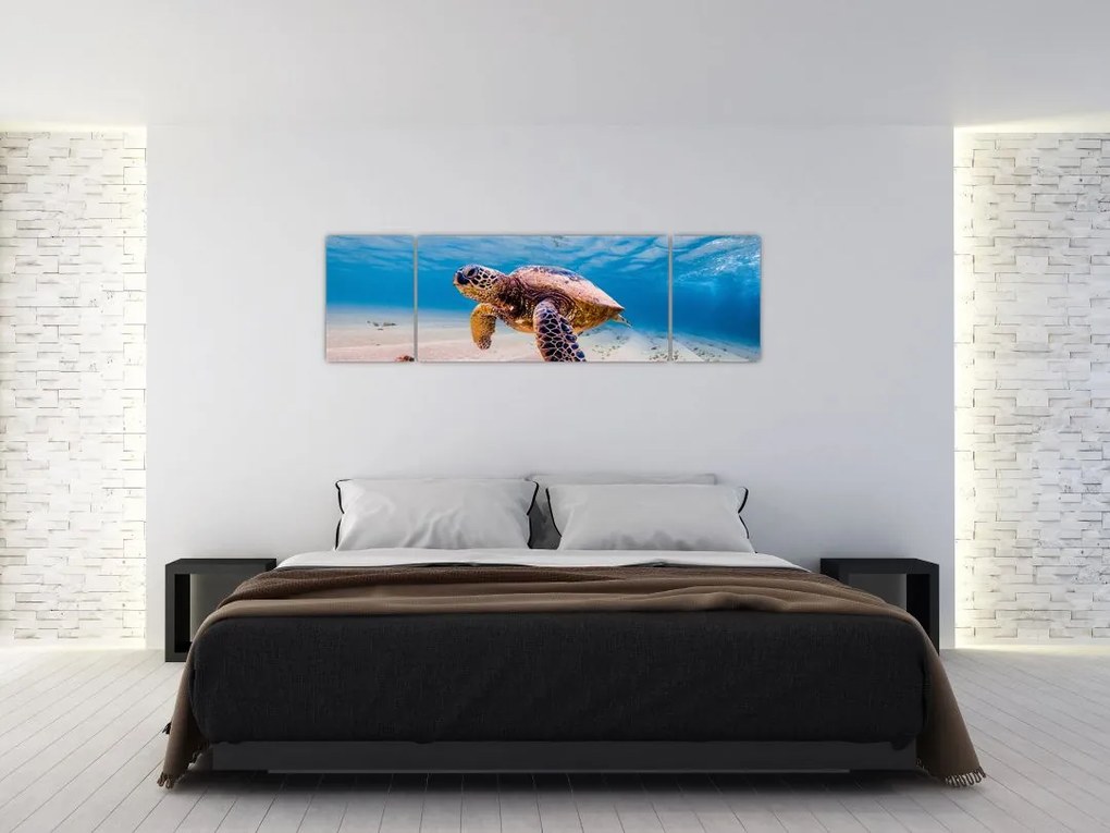 Obraz żółwia w oceanie (170x50 cm)
