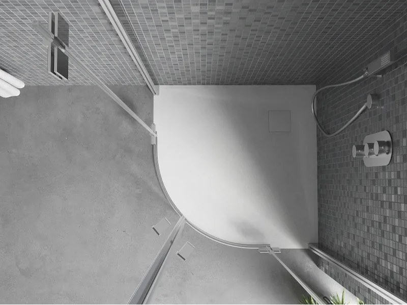 Mexen Bert brodzik półokrągły SMC 90 x 90 cm, biały - 4KR109090
