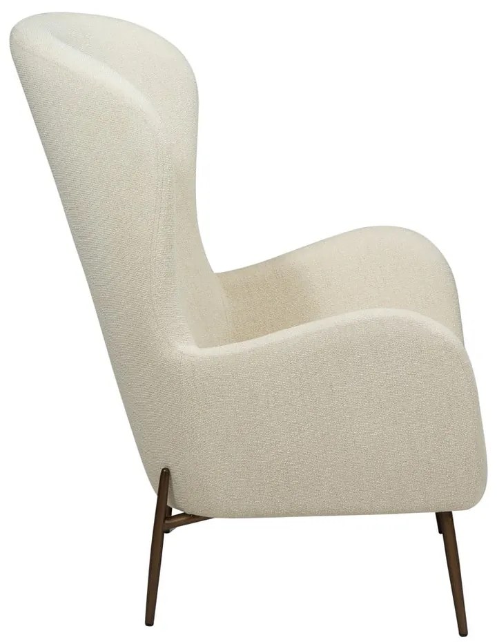 Kremowy fotel z materiału bouclé Glam – DAN-FORM Denmark