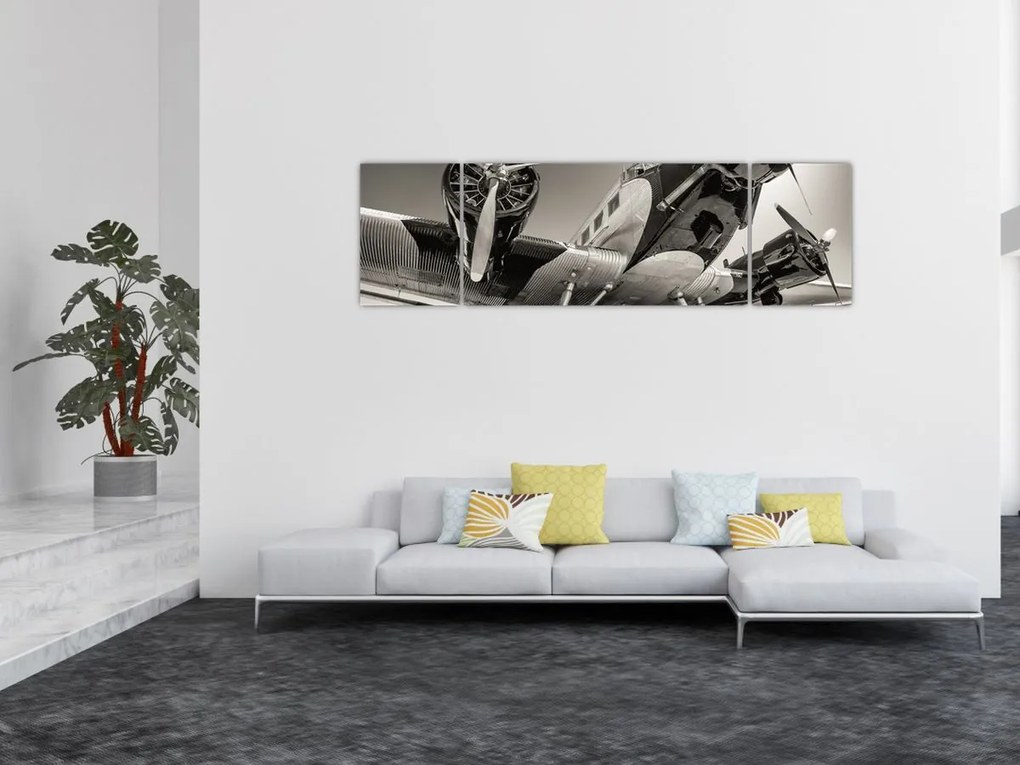 Obraz - Historyczne samoloty (170x50 cm)