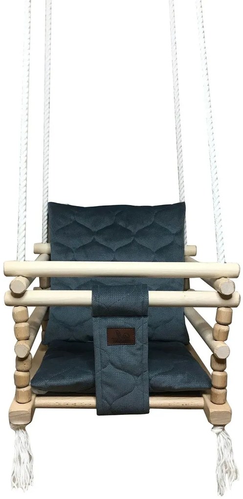 Grafitowo-stalowa huśtawka dziecięca 3w1 N0-P88