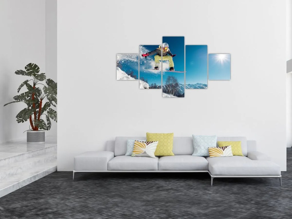 Obraz - Snowboardzista (125x70 cm)
