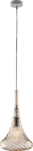 Zawieszenie Nemesi Iron z bursztynowym szkłem pyreksowym 1 światło 142 Ø20 BL280-S1-AM