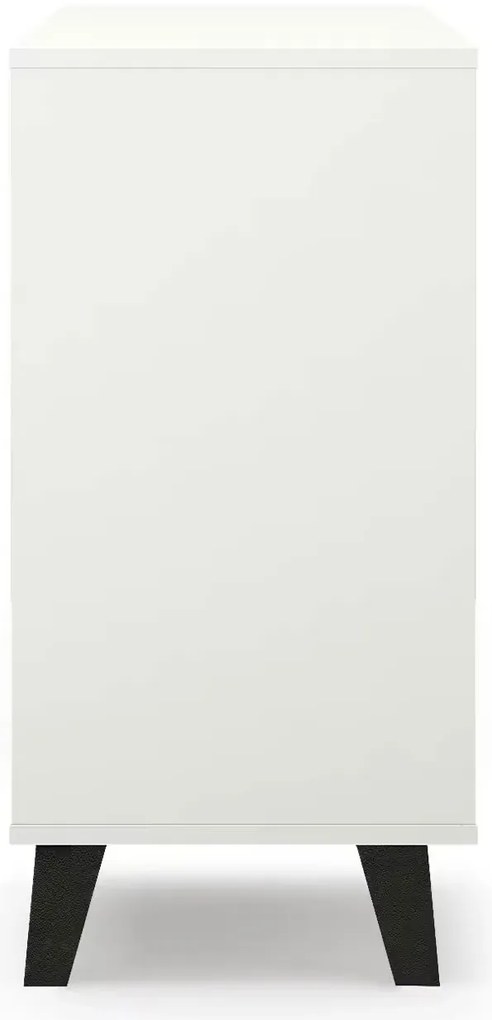 Minimalistyczna komoda z 3 szufladami biały + dąb artisan S1-D15