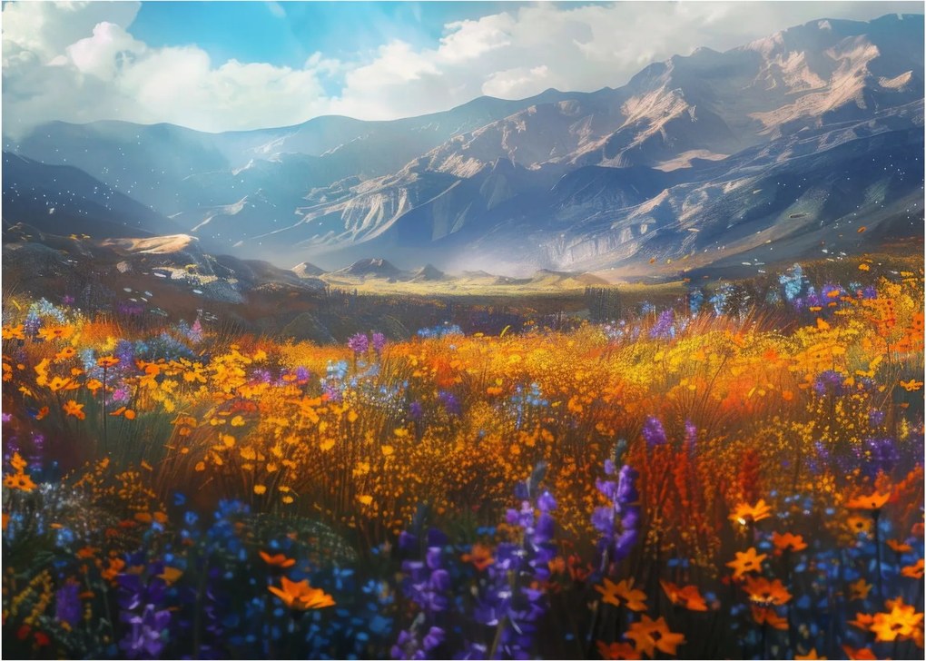 Obraz - Malowany górski krajobraz II. (70x50 cm)