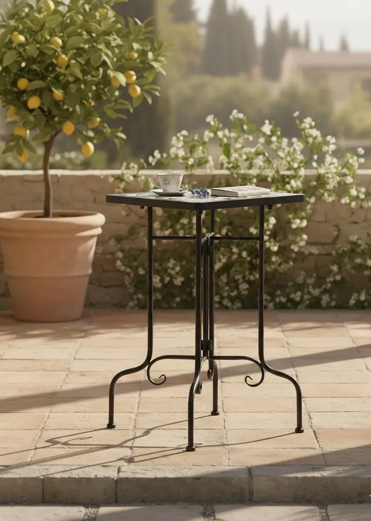 Czarno-biały stolik ceramiczny K6-E07