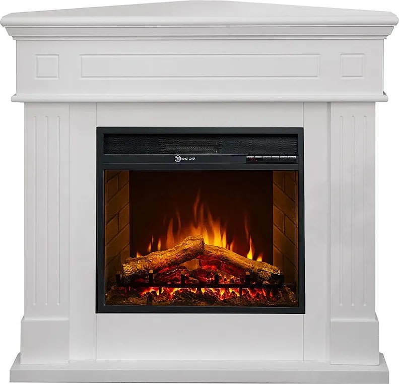 Kominek elektryczny stojący narożny FORD White, dł. 110 x gł. 63 x wys. 102 cm