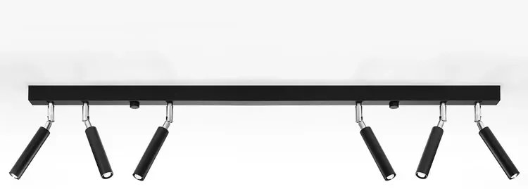 Czarny plafon sufitowy z reflektorami - EX675-Totemi