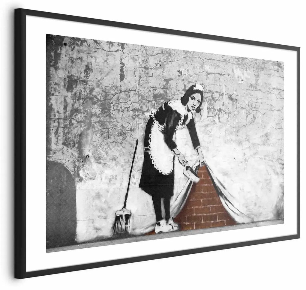Plakat Pokojówka 90x60 cm z ramą czarną z marginesem ARTGEIST B