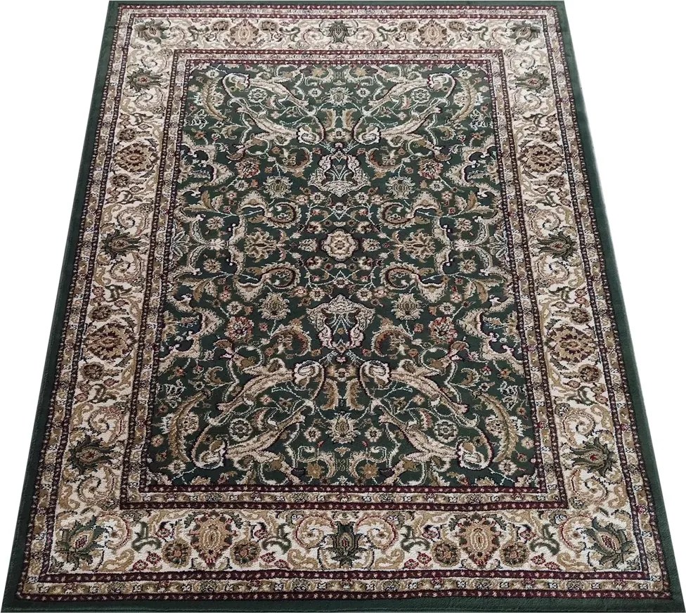 Zielony stylowy dywan w stylu rustykalnym S1-H95