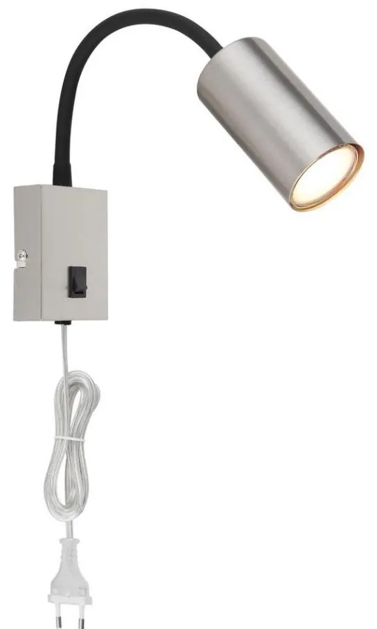 Globo 57911W - Lampa ścienna ROBBY 1xGU10/25W/230V czarno-chromowana