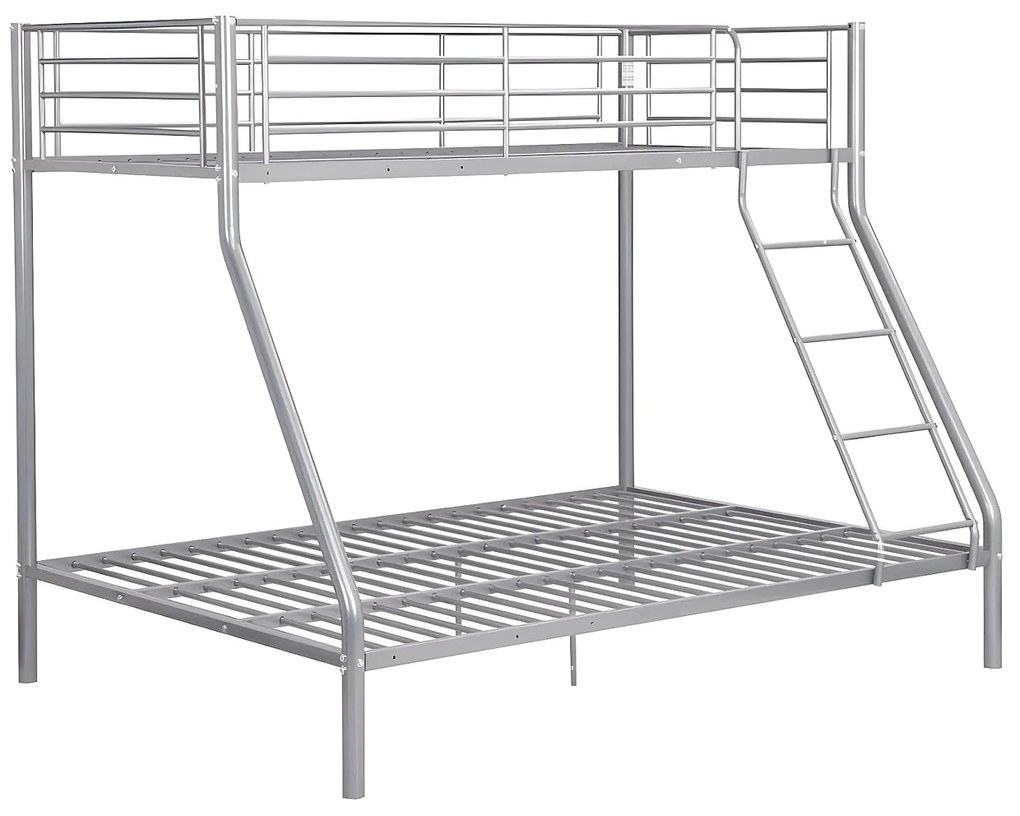 Łóżko piętrowe ELEVATIO IV - 90 i 140 × 190 cm - Stal - Srebry
