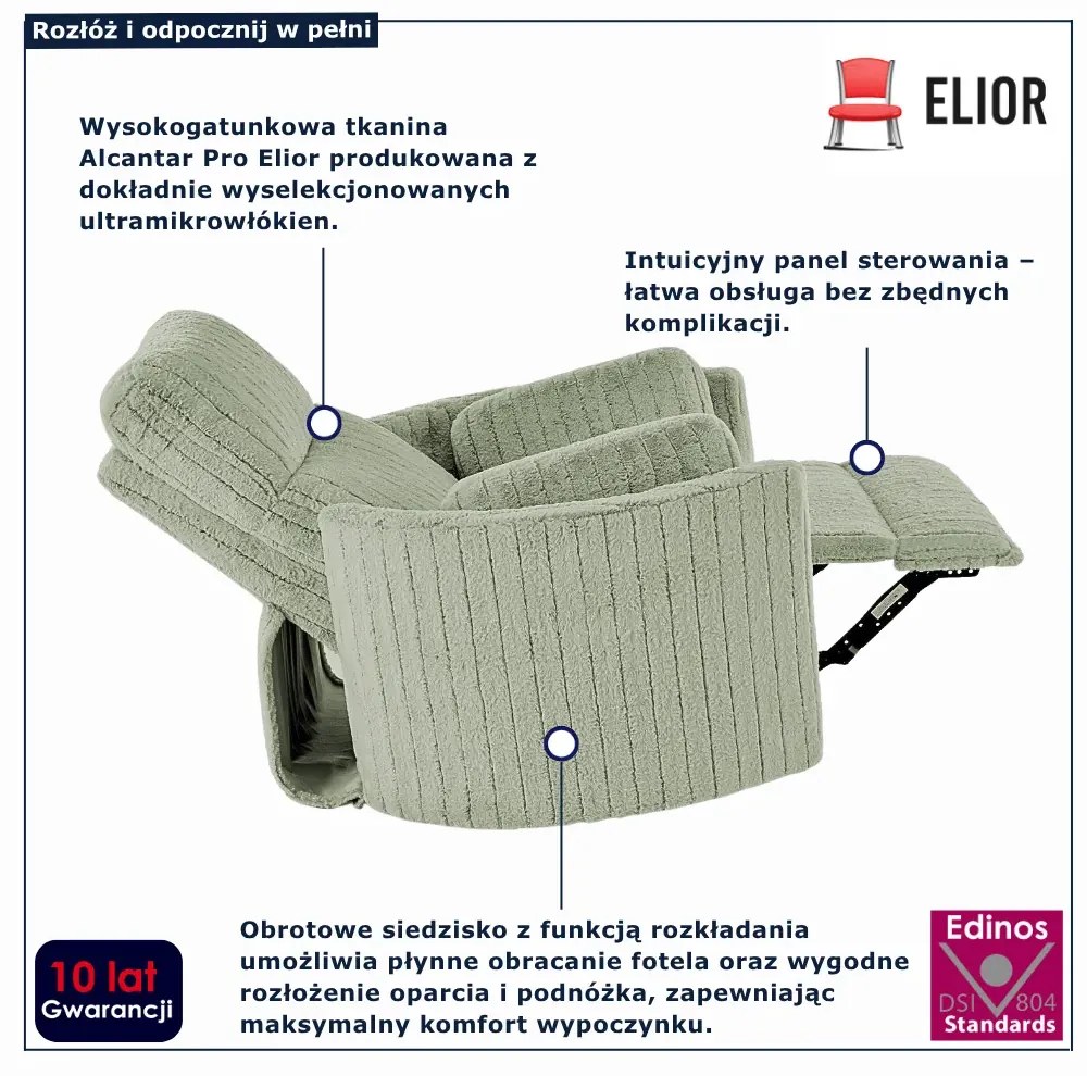 Miętowy rozkładany fotel T7-G55