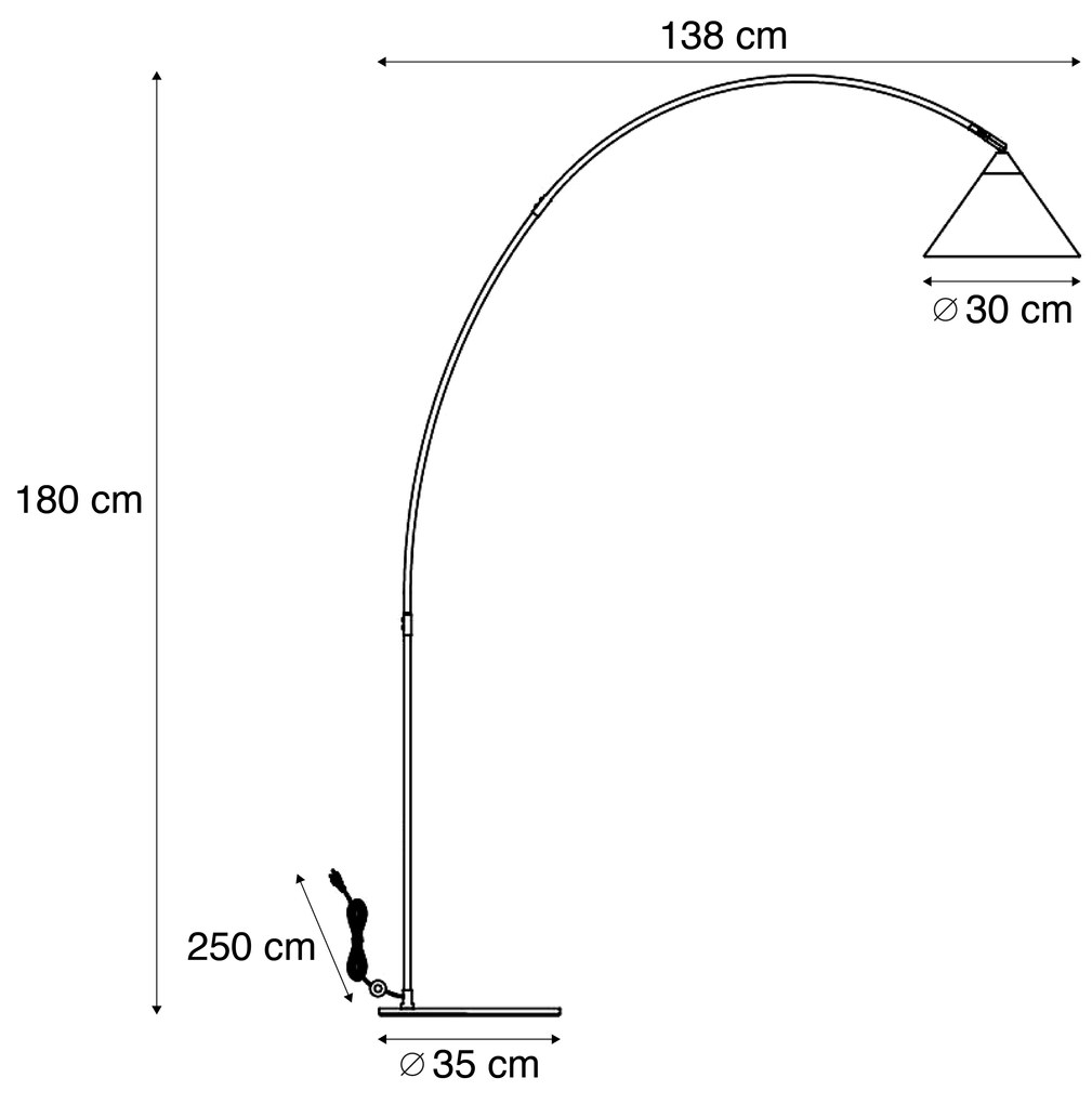 Lampa podłogowa w stylu Retro czarna z białym wnętrzem - Triangolo Retro Oswietlenie wewnetrzne