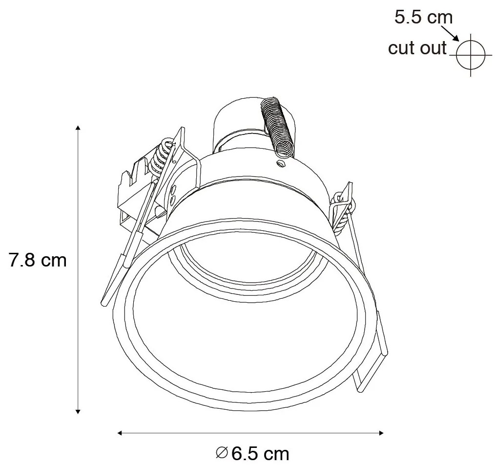 Zestaw 12 białych opraw LED GU10 35 mm IP44 - Dept Nowoczesny Oswietlenie wewnetrzne