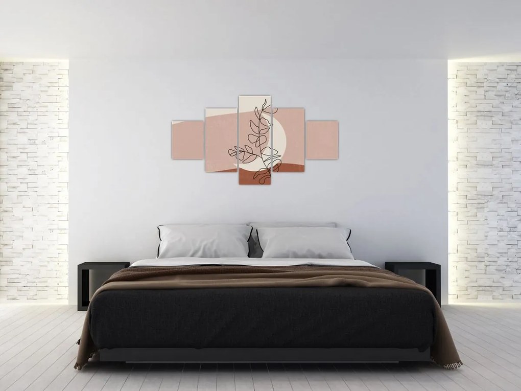 Obraz - Boho leaves N⁰2 (125x70 cm)