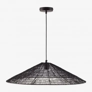 Żelazna Lampa Sufitowa Benilde Ø65 Cm Czarna - Sklum