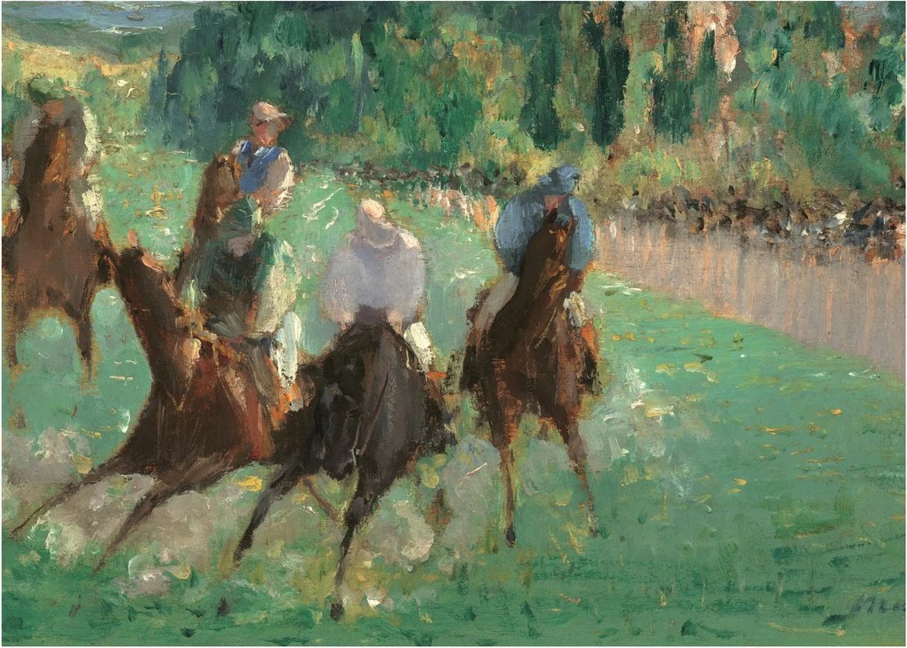 Obraz - Edouard Manet, At the Races, reprodukcje (70x50 cm)