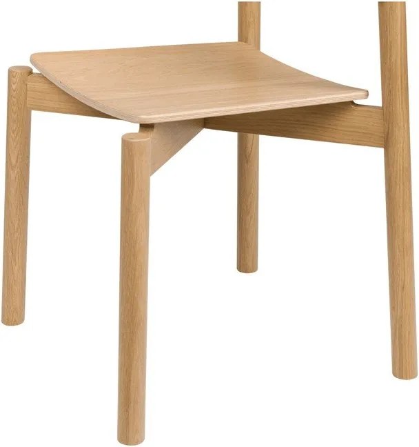 Krzesło sztaplowane w dekorze dębu w naturalnym kolorze Wem – noo.ma