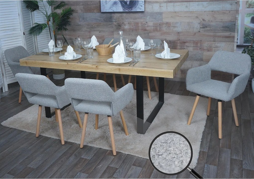 Krzesło do jadalni MCW-A50 II (zestaw 6 sztuk),  szare