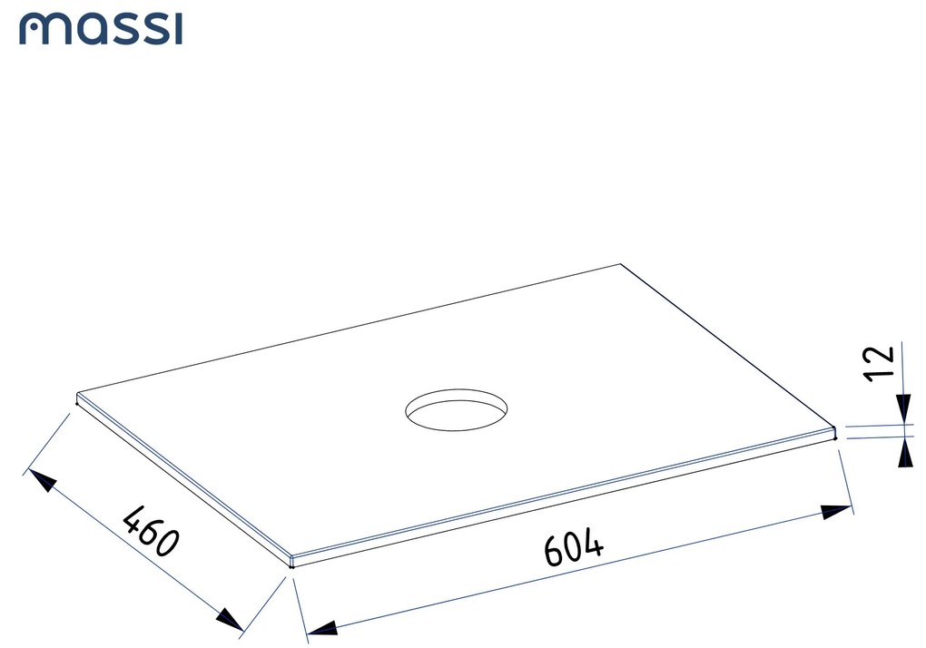Szafka łazienkowa wisząca zielona loftowa 60 x 45 cm z czarnym blatem o strukturze kamienia VALO