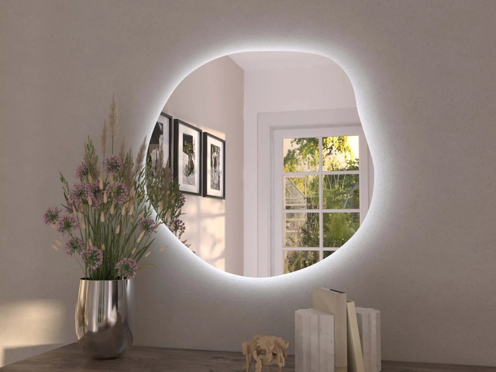 Organiczne lustro LED z oświetleniem A34 50x48