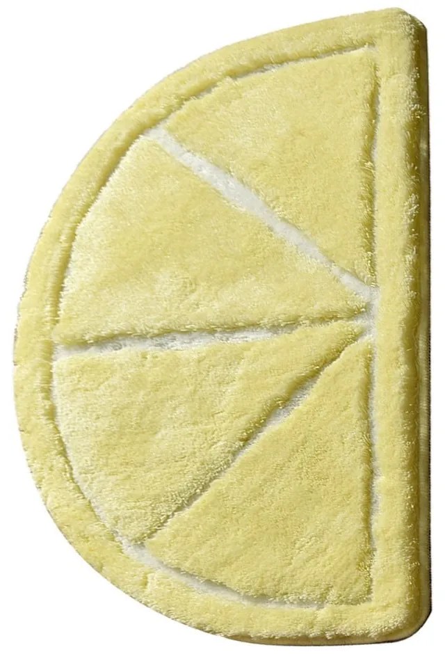 Żółty dywanik łazienkowy 100x60 cm Limon – Foutastic