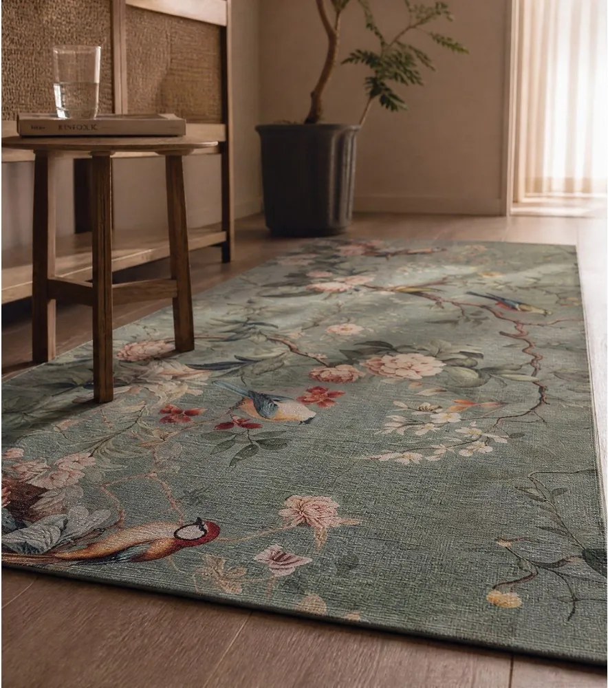 Jasnozielony chodnik odpowiedni do prania 52x200 cm Ricci Monet – Universal
