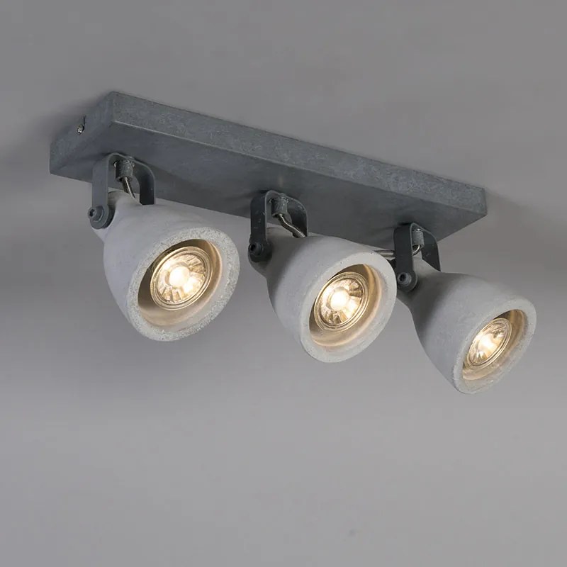 Industrialny reflektor szary beton 3-światła - Creto
