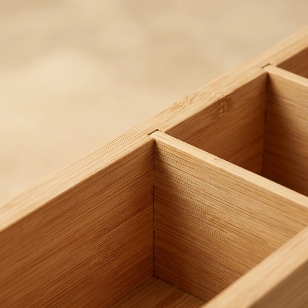 Organizer biurkowy bambusowy, 38 x 8 x 7 cm