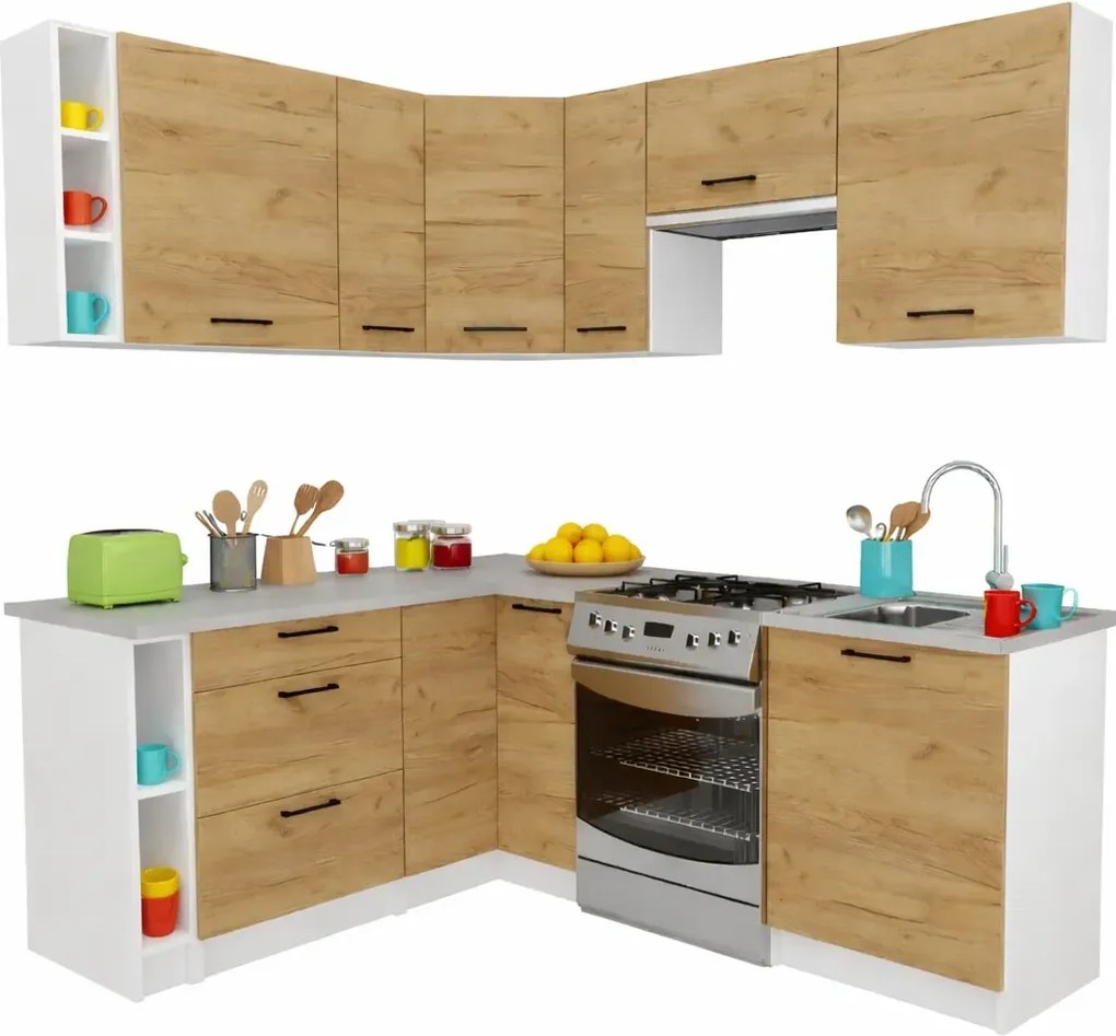 Nowoczesne meble kuchenne dąb craft G5-S48